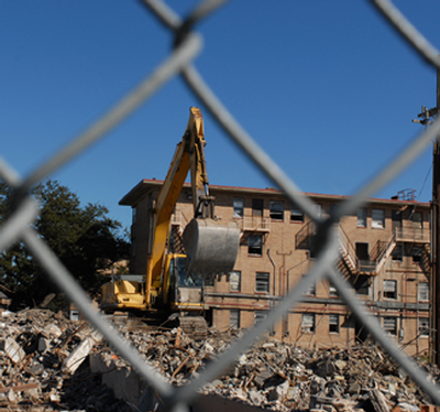 Housing demolished after Katrina