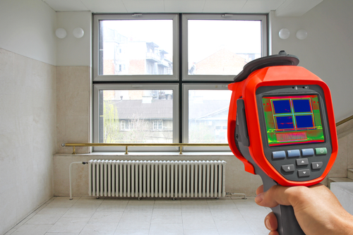 Thermal imaging of radiator and window